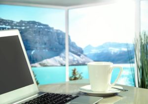 Desk near window