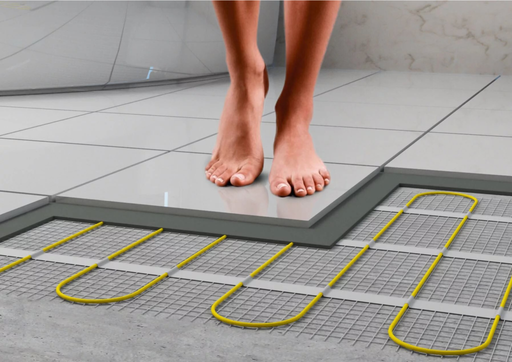 Under floor heating luxury bathroom design projects in Kingston upon Thames.