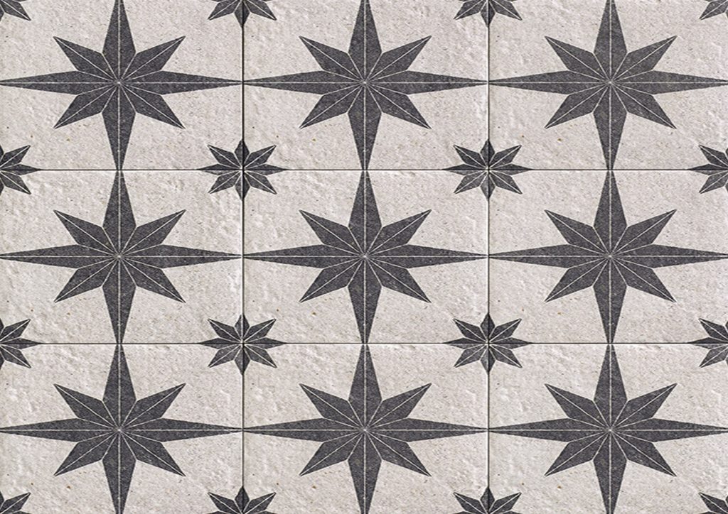 Geometric Patterned Porcelain Floor Tiles